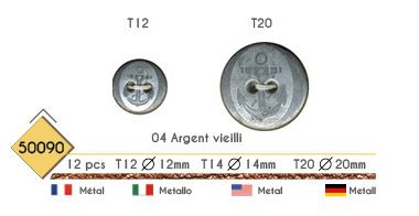 M50090 Metal Anchor Button