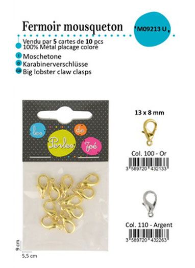 M09213 Clasps, 13mm x 8mm, 10pcs/Pk