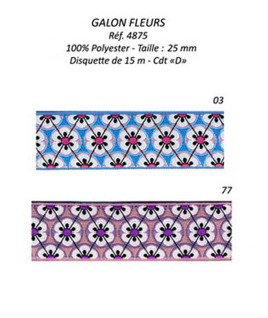 04875 Flower Jacquard, 25mm