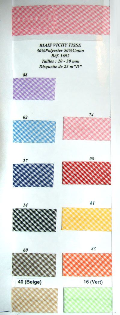 01692 Gingham Bias, 20mm & 30mm