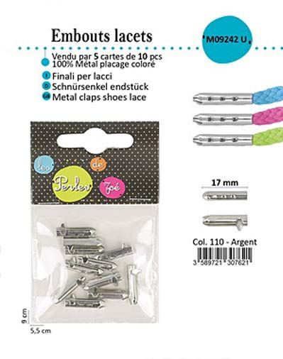 M09242 Shoe Lace Ends, Aglets, Metal
