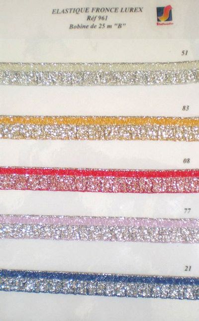 00961 Elastic Lurex Ruffle