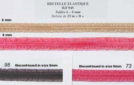 00945 Elastic Trim, (6mm & 8mm)