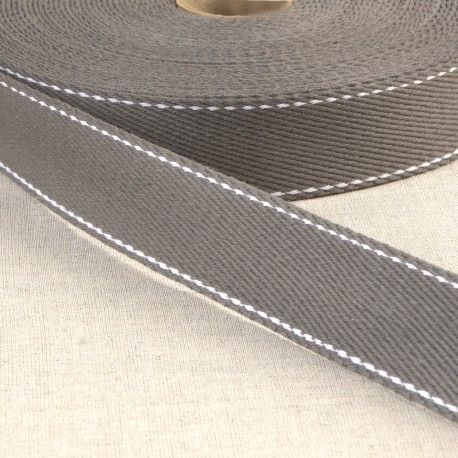 01125 100% Cotton Webbing with Stitches