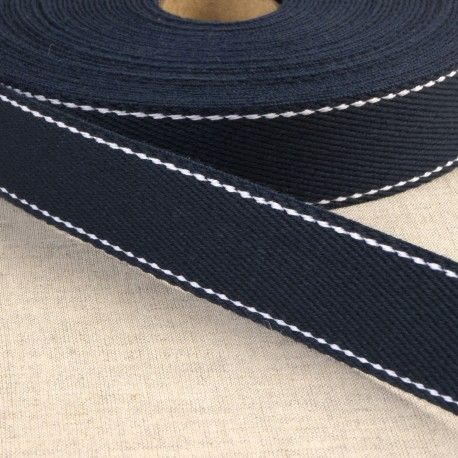 01125 100% Cotton Webbing with Stitches