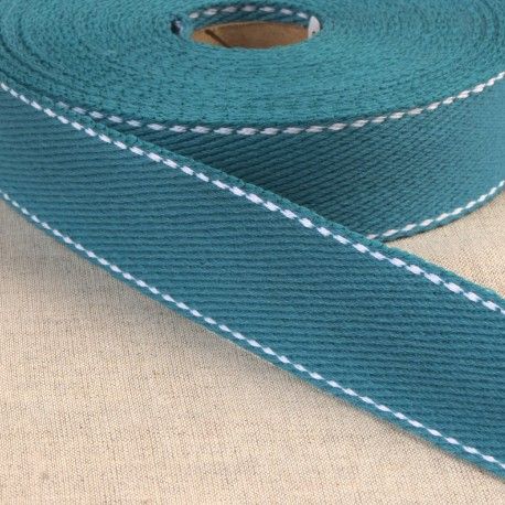 01125 100% Cotton Webbing with Stitches
