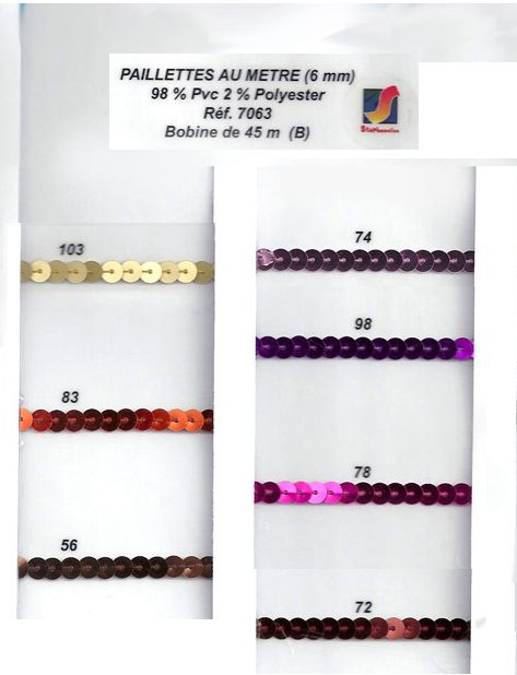 07063 Sequins by the Yard - 6mm