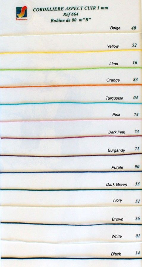 00664 Leather Look Cord, 1mm