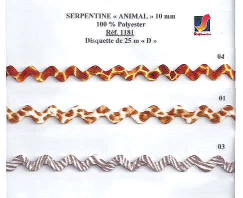 01181 Animal Print Ric Rac, 10mm