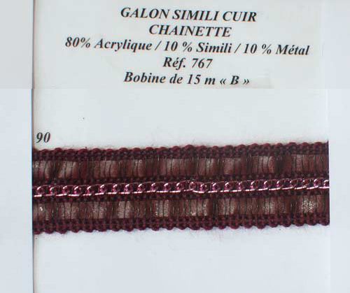 00767 Galon with Faux Leather & Chain