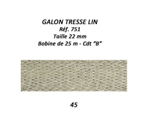 00751 Linen Braid, 22mm