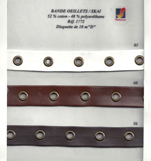 01772 Lacing Trim on Faux Leather