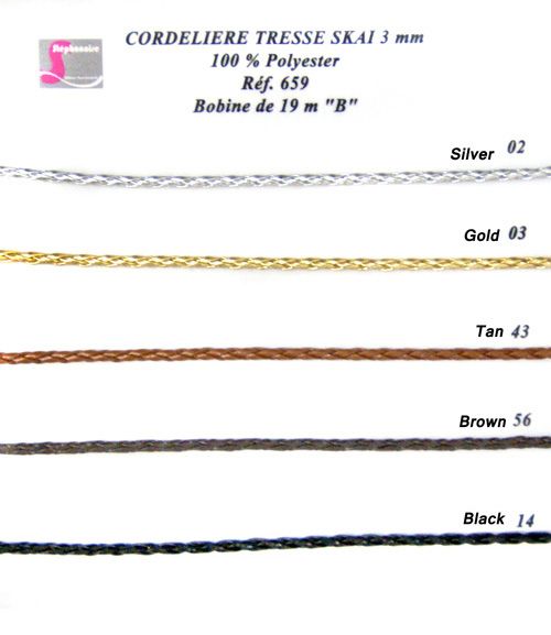 00659 Braided Faux Leather Cord