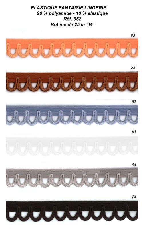 00952 Scalloped Elastic Trim