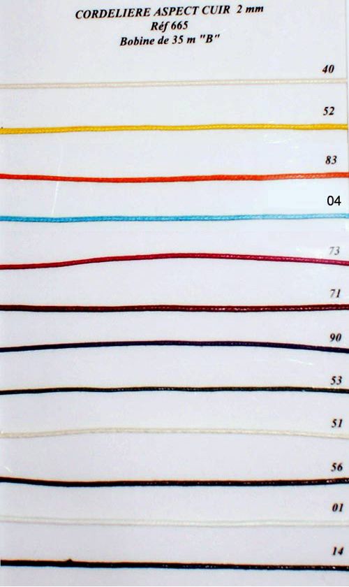 00665 Cotton, Leather-Look Cord, 2mm