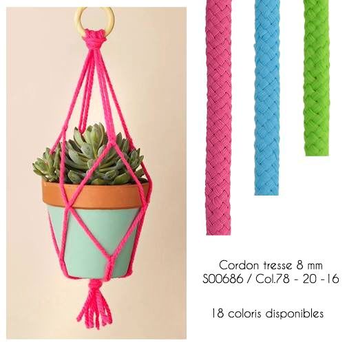 00686 8mm Braided Cord, Polyester