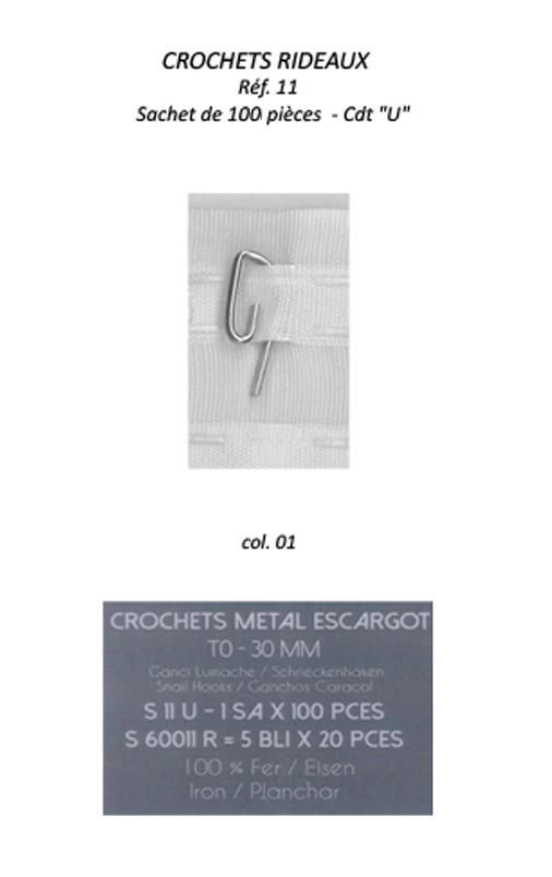00011 Snail Hook for Curtains