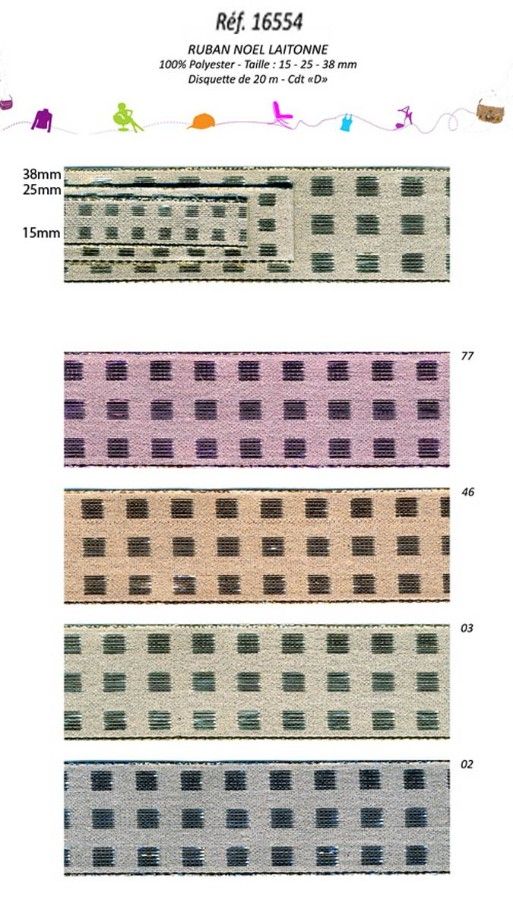 16554 Wired Ribbon, Square Pattern