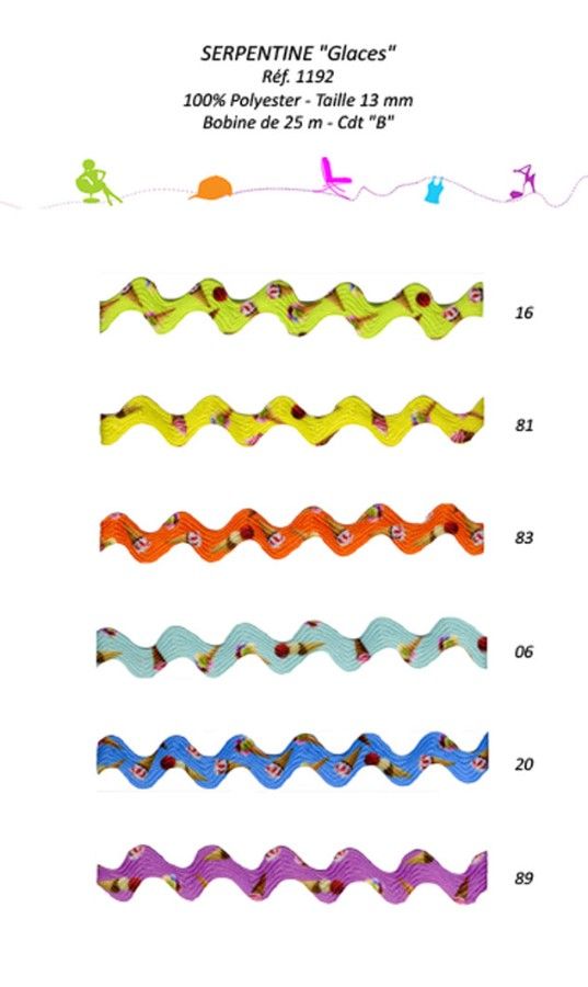 01192 Ice-Cream Pattern Ric-Rac