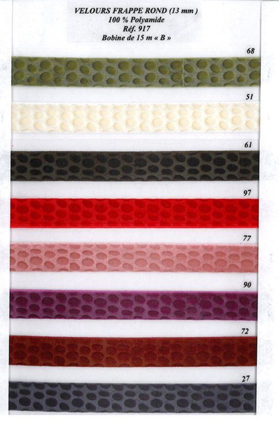 00917 Velvet Ribbon w/ Texture, 13mm
