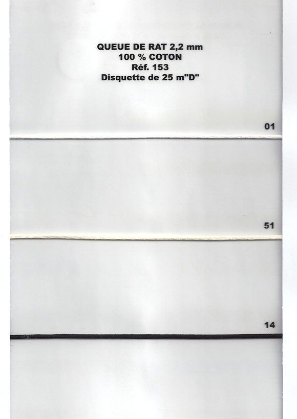00153 Cotton Rattail, 2.2mm