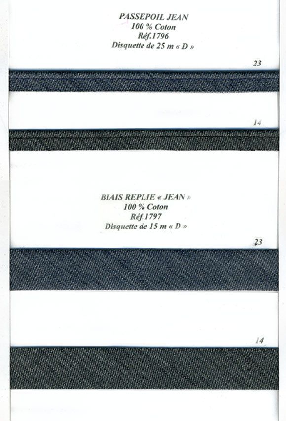 01797 100% Cotton Bias - Denim