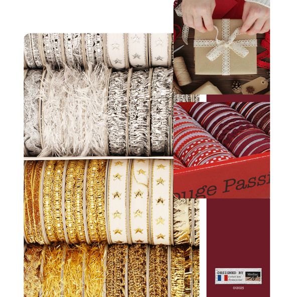 Colored Ribbon and Trim Box Assortments
