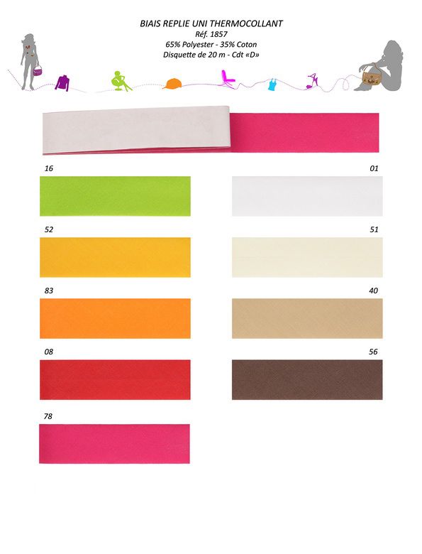 01857 Iron-On Bias Tape 20mm