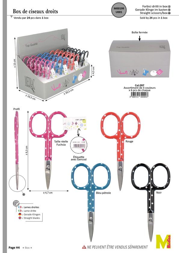M00199/T1 Embroidery Scissors Assortment