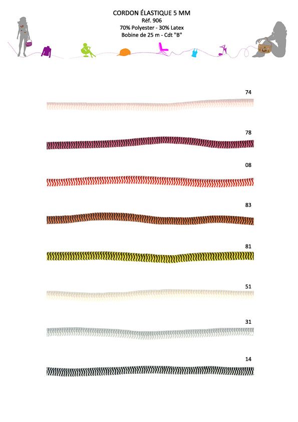 00906 Elastic Cord, 5mm