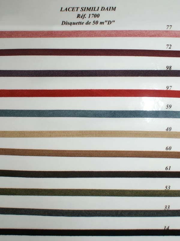 01700 Faux Suede Lacing, 5mm