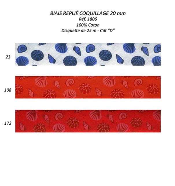 01806  "Sea Shell" Bias Binding - 20mm