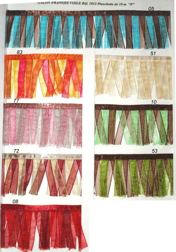 01012 Organdy Multicolor Fringe