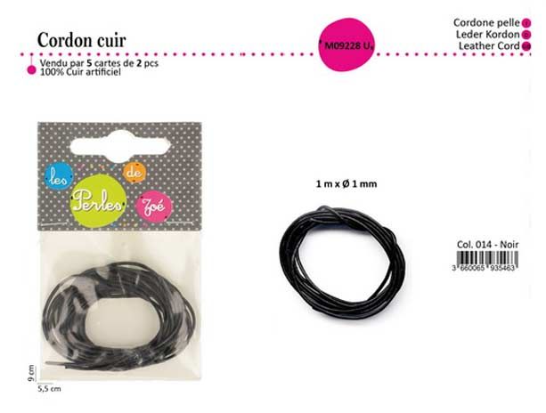 M09228 Leather Cord, 1mm x 1 M