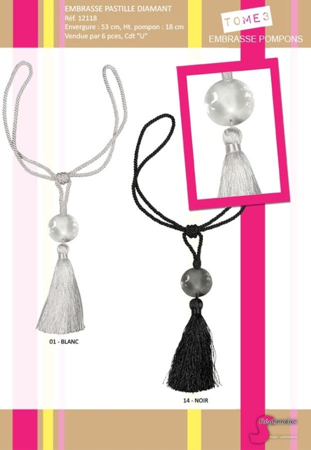 12118 Tieback With Large Round Bead