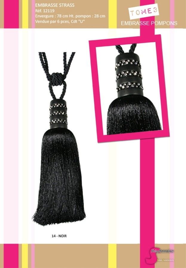 12119 Tieback With Rhinestones