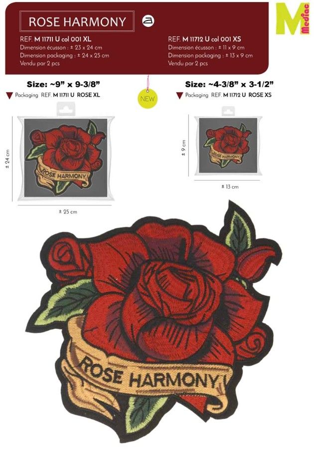 M11711 "Rose Harmony" Applique