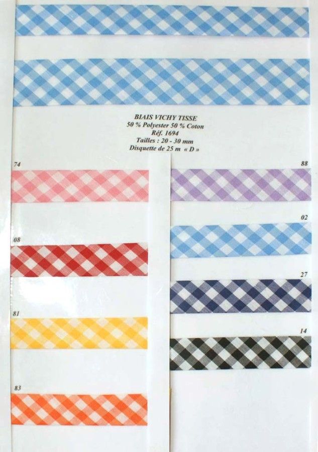 01694 Gingham Bias, 20mm & 30mm