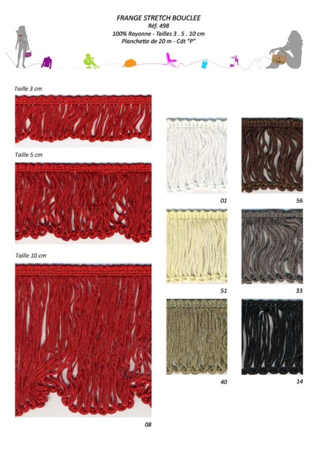 00498 Stretch Chainette Fringe