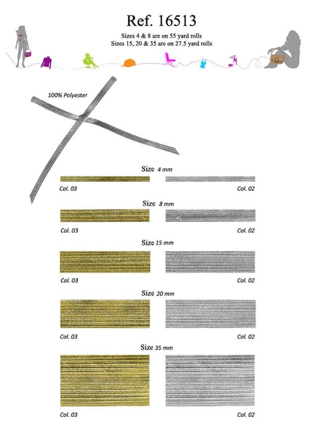 16513 Lurex Middy Braid Ribbon