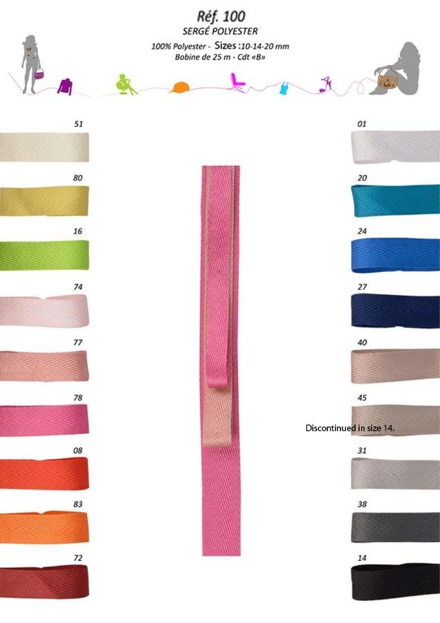 00100 100% Polyester Twill Tape
