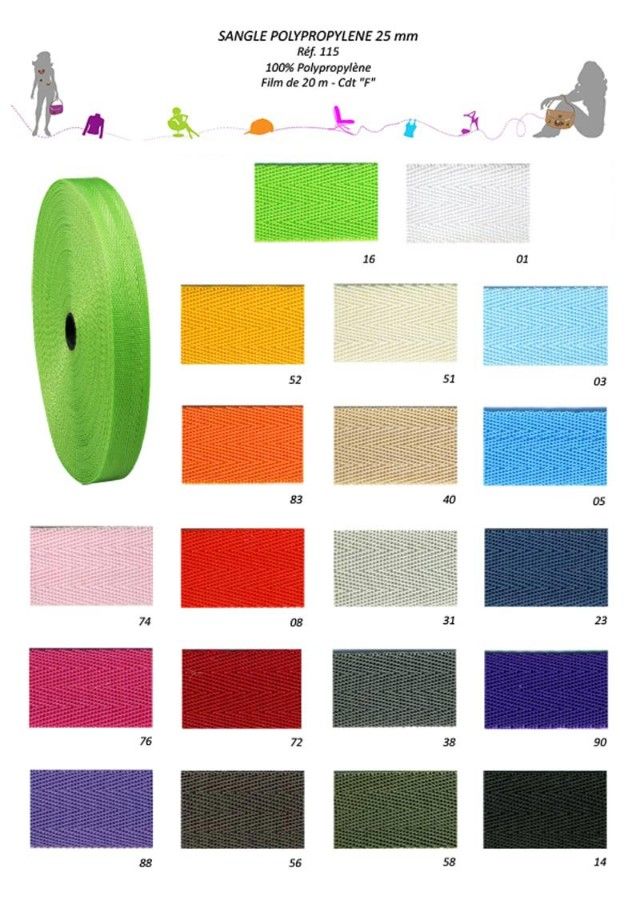 00115 Polypropylene Webbing 25mm