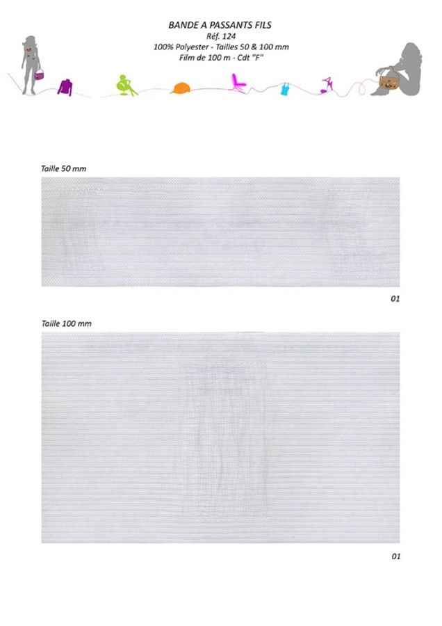 00124 Curtain Tape with Thread Rod Pockets