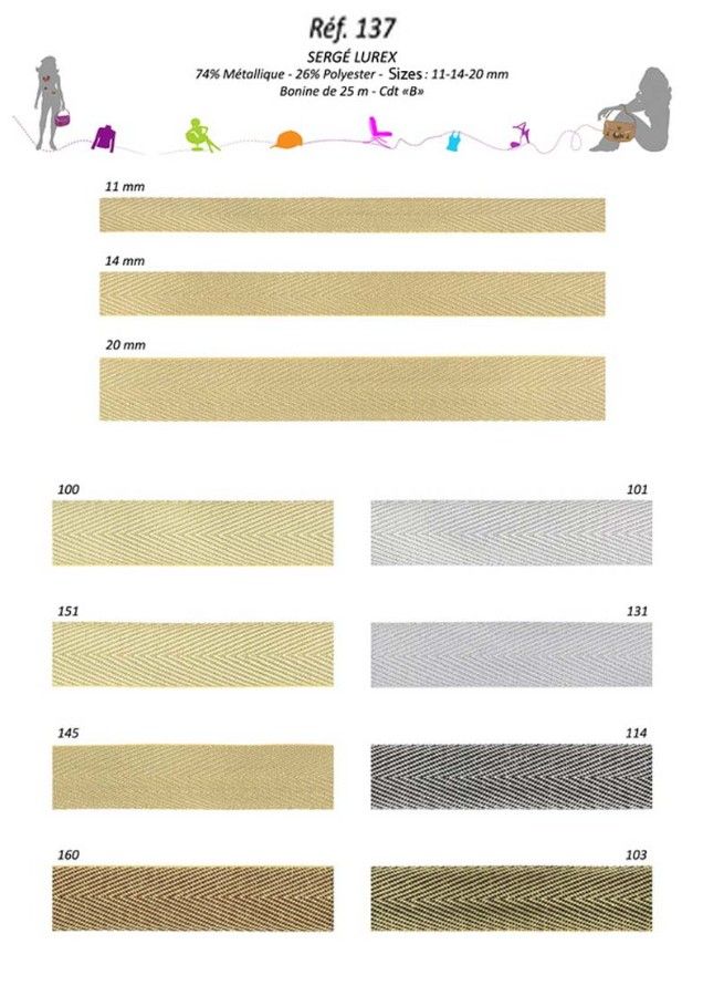 00137 Lurex Twill Tape