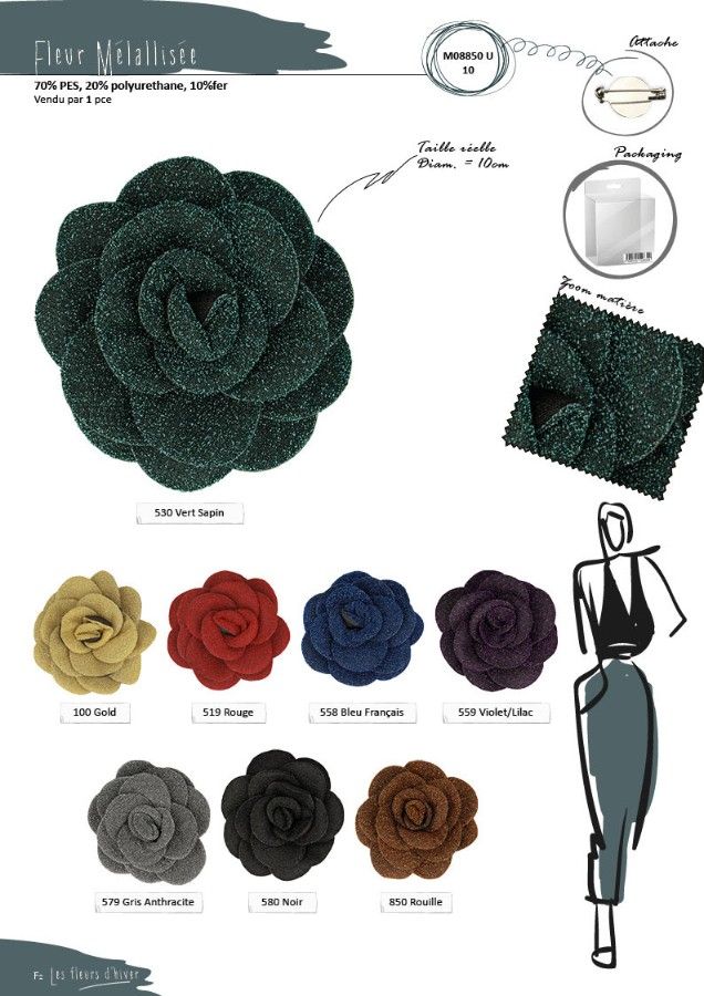 M08850 Flower Brooch