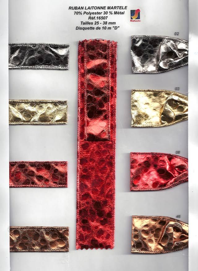 16507 Wired Ribbon, Hammered Look