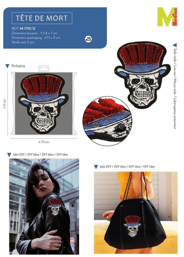 M11761 XL Skull Applique
