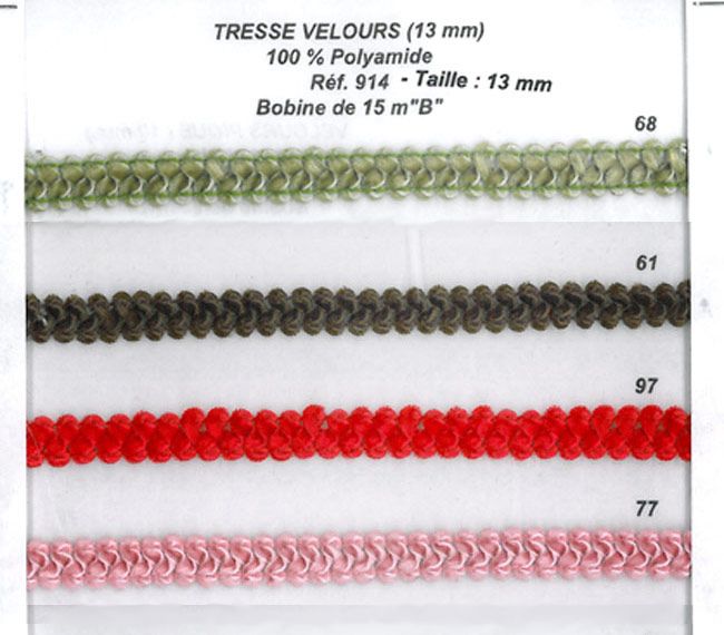 00914 Polyamide Velvet Braid (13mm)