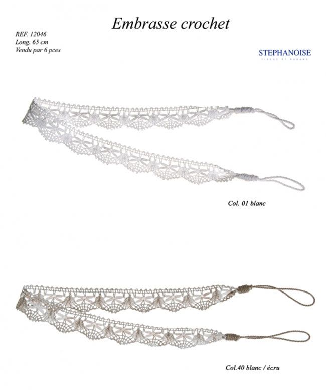 12046 Crochet Lace Tieback, 65cm