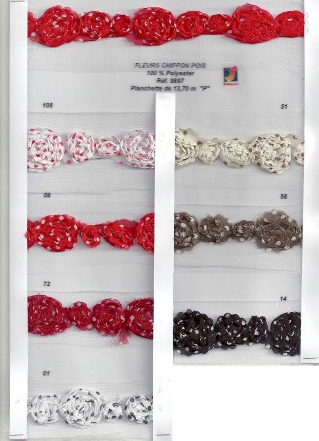 09897 Polka Dot Flowers on Tulle